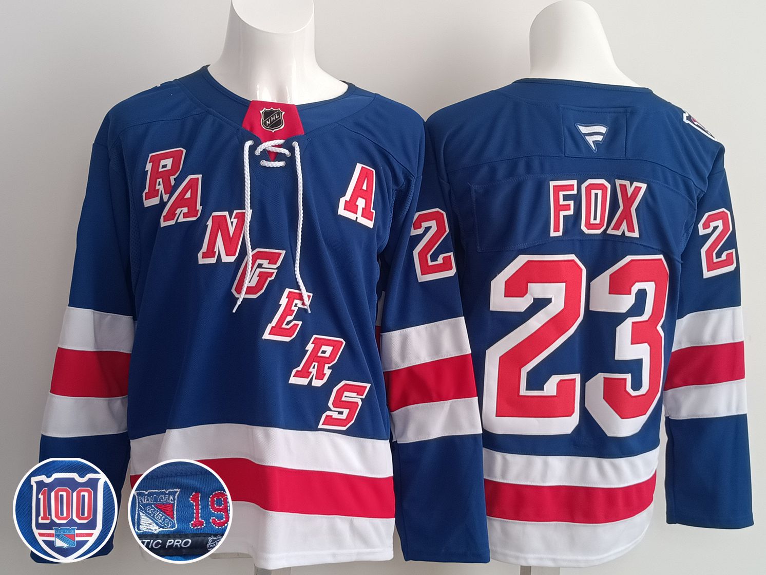 Men New York Rangers #23 Fox Blue 2025 Fanatics Home Premium NHL Jersey->new york rangers->NHL Jersey